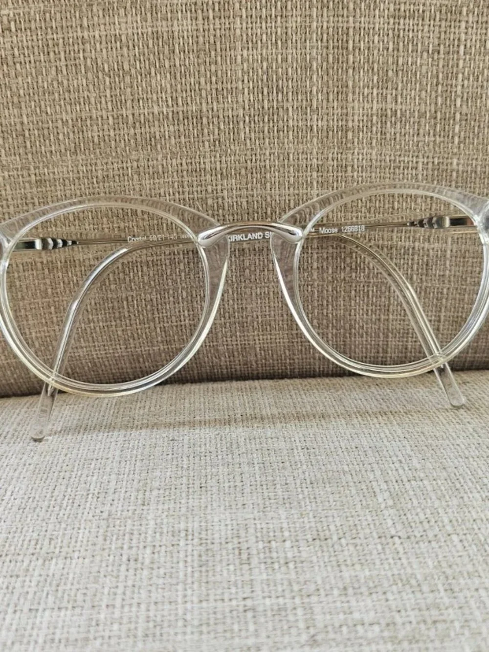 Kirkland Signature Glasses Frame Crystal Clear MOOSE Eyewear Eyeglasses Italy